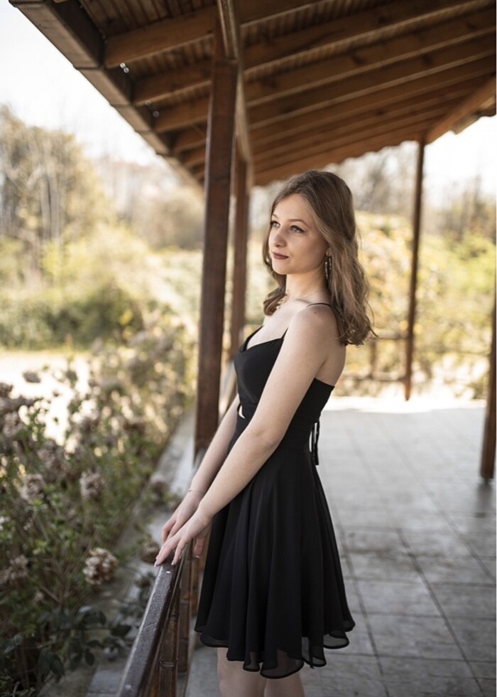 Siyah kısa abiye elbise - Görsel 2