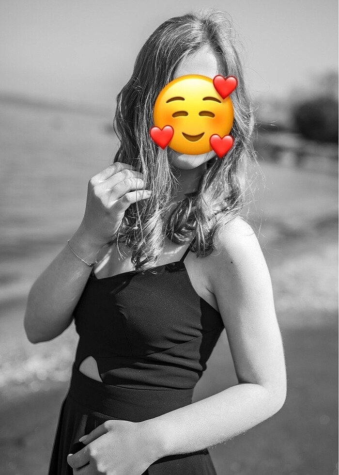 Siyah kısa abiye elbise - Görsel 4