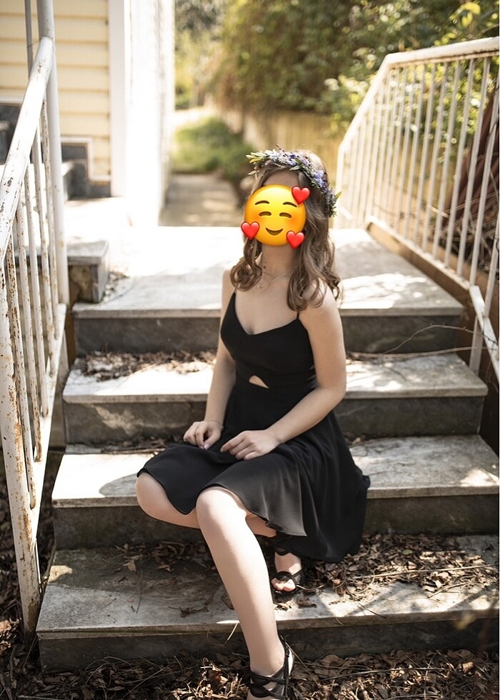 Siyah kısa abiye elbise - Görsel 3