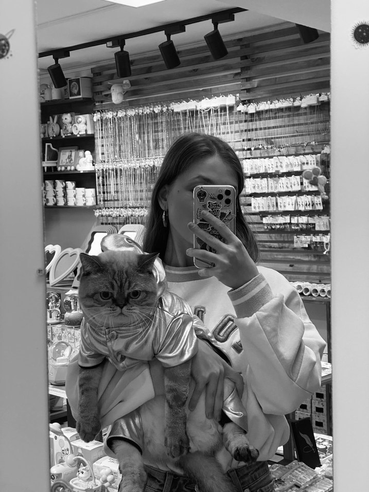 Gri Parlak Kedi Montu - Görsel 2