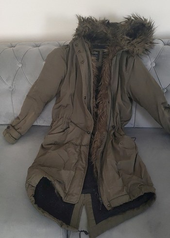 hakiki Kürklü Uzun Kadın Mont