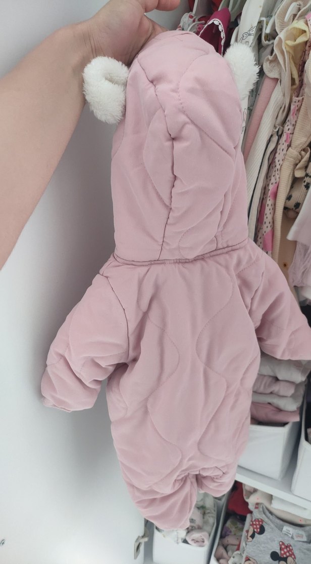 Pembe Bebek Tulumu Fermuarlı - Görsel 3