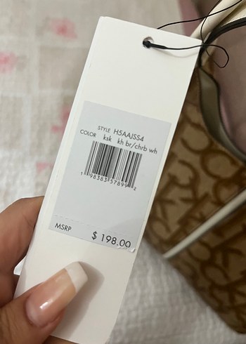 Beden camel Renk Calvin Klein tote ve pouch çanta