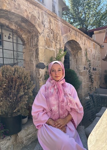 Tesettür Pembe elbise