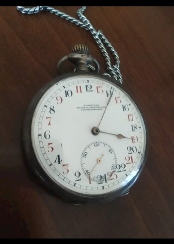 Longines Vintage Erkek Cep Saati Zincirli - Görsel 7