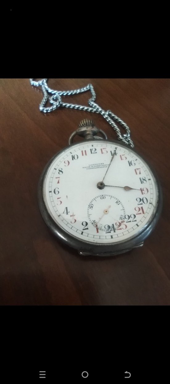 Longines Vintage Erkek Cep Saati Zincirli - Görsel 5