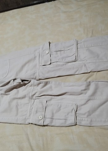 Bej Kadın Keten Kemerli Midi Pantolon