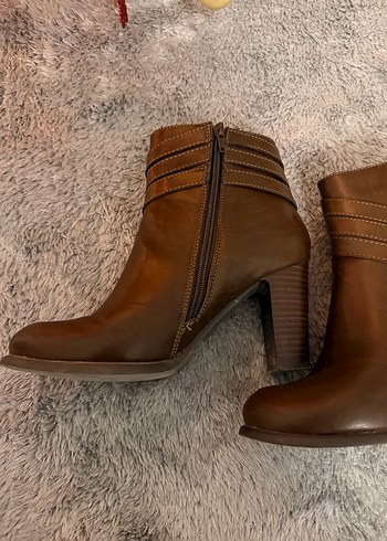 Kahverengi Tokalı Kadın Biker Botu - Görsel 5