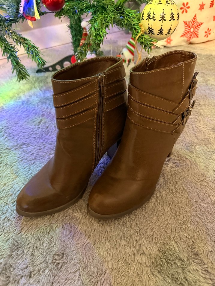 Kahverengi Tokalı Kadın Biker Botu - Görsel 3