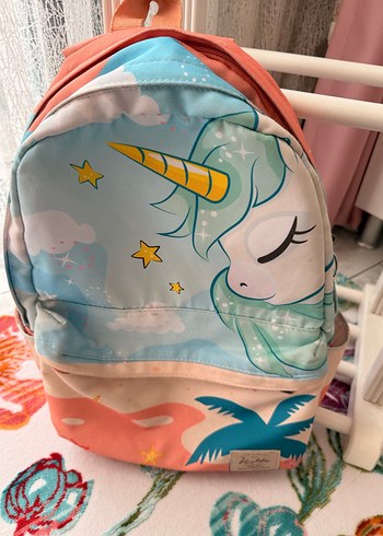 Pastel Renkli Unicorn Desenli Kaukko marka Çocuk Sırt Çantası