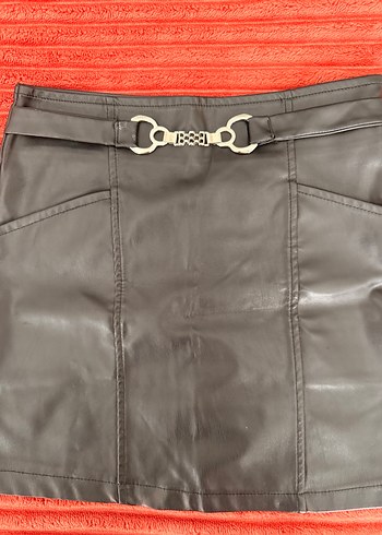 Kemerli Deri Mini Etek kız çocuk - Görsel 2