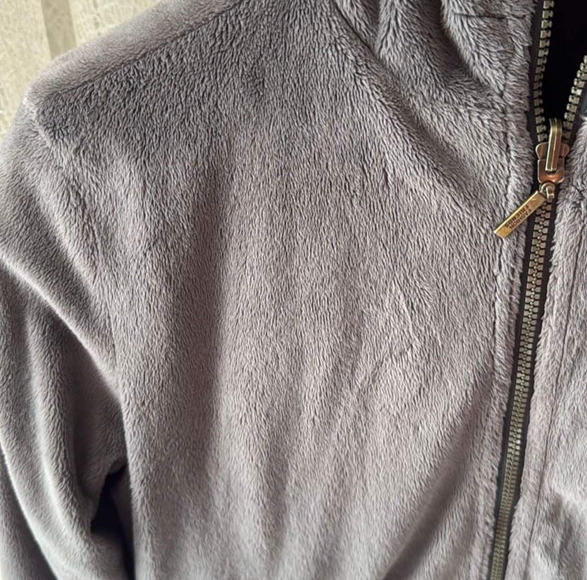 Gri Kadın Peluş Çift taraflı Midi Ceket Mont - Görsel 2