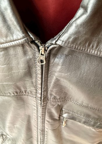 Siyah Deri Erkek Ceket - Görsel 8