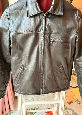Siyah Deri Erkek Ceket - Görsel 7
