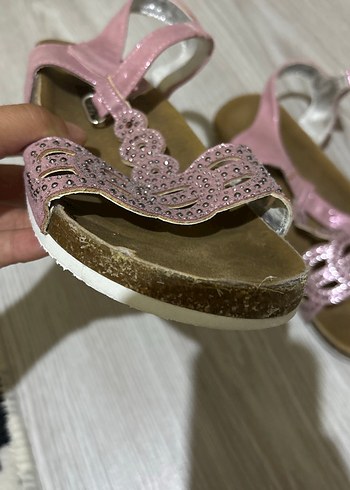 Vicco Pembe Süet Dolgu Topuklu çocuk Sandalet