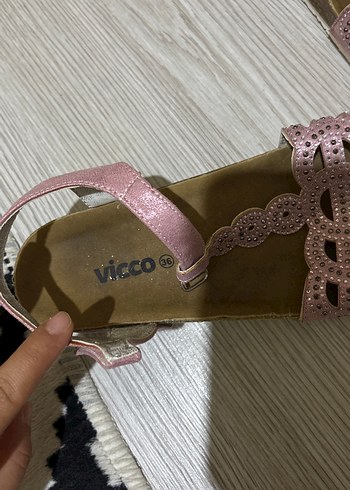 36 Beden Pembe Süet Dolgu Topuklu çocuk Sandalet