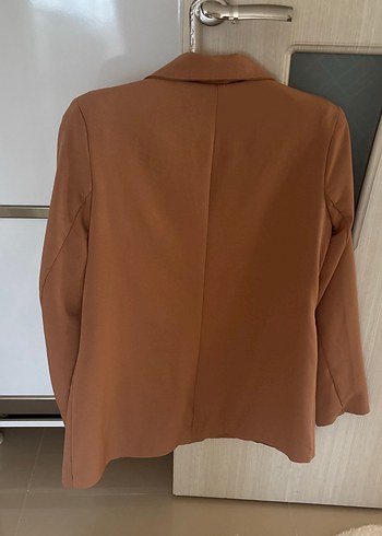 s Beden Sütlü Kahverengi Kadın Blazer Ceket