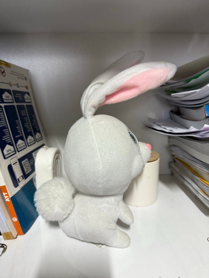 Beyaz Peluş Tavşan Oyuncak - Görsel 2