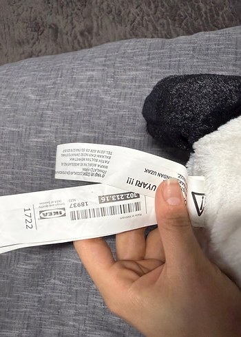 Siyah Beyaz Peluş Panda Oyuncak ikea - Görsel 3