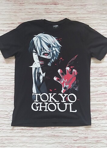 Tokyo ghoul baskılı unisex anime tişört 