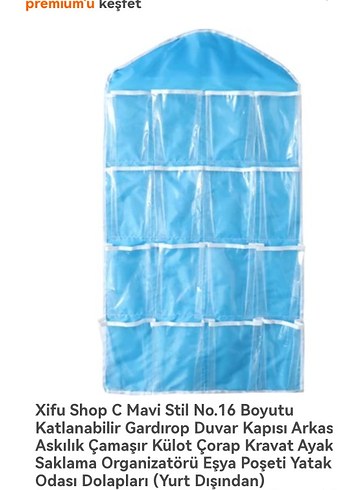 Xifu Shop Çok Fonksiyonlu 16 Cepli Dolap Organizer - Görsel 3