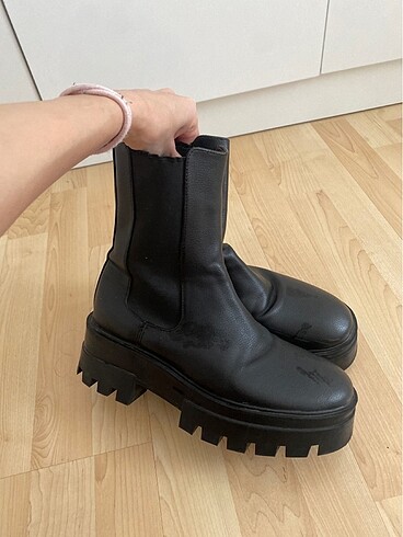 38 Beden siyah Renk Pull bear chealse bot