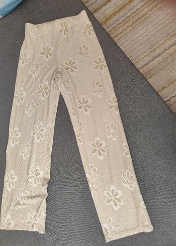 Dantel Detaylı Bohem Kumaş Pantolon