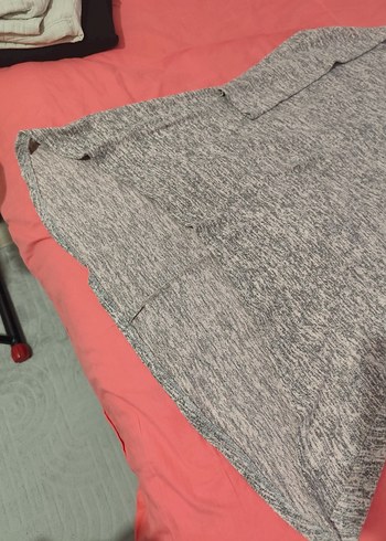 Gri Yüksek Yakalı Uzun Kollu Kadın Kazak - Görsel 3