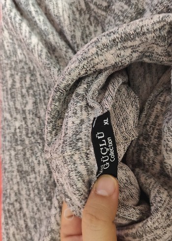 Gri Yüksek Yakalı Uzun Kollu Kadın Kazak - Görsel 7