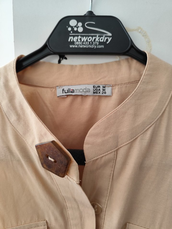 Düğmeli Bej Midi Kadın Trençkot - Görsel 2