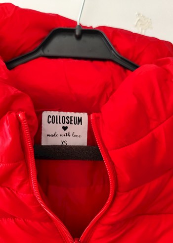 Kırmızı Fermuarlı Kısa Kadın Kışlık Mont - Görsel 2