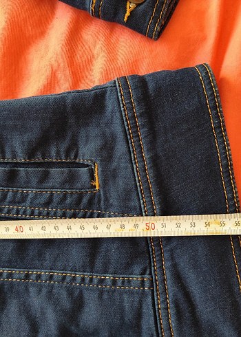 Nakışlı Mavi Kadın Denim Ceket - Görsel 3