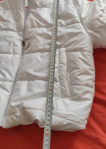 Beyaz Kadın Midi Kışlık Mont - Görsel 4