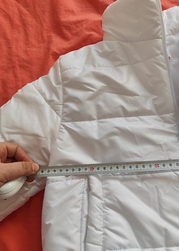 Beyaz Kadın Midi Kışlık Mont - Görsel 3