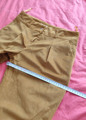 Bej Pilili Kadın Kumaş Pantolon - Görsel 6