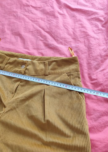 Bej Pilili Kadın Kumaş Pantolon - Görsel 5