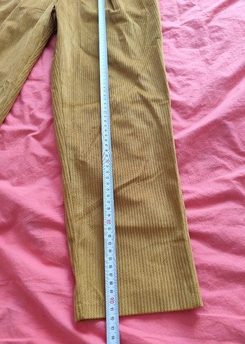 Bej Pilili Kadın Kumaş Pantolon - Görsel 3