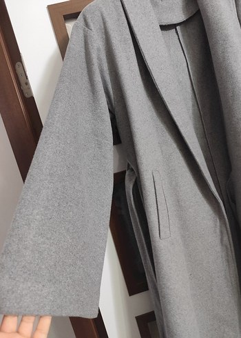 Gri Kuşaklı Uzun Kaban - Görsel 4