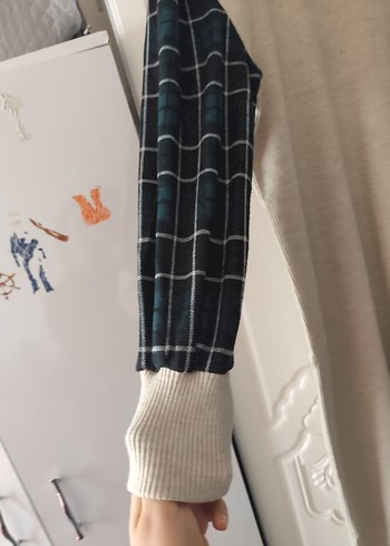 Bej Uzun Triko Elbise - Görsel 3