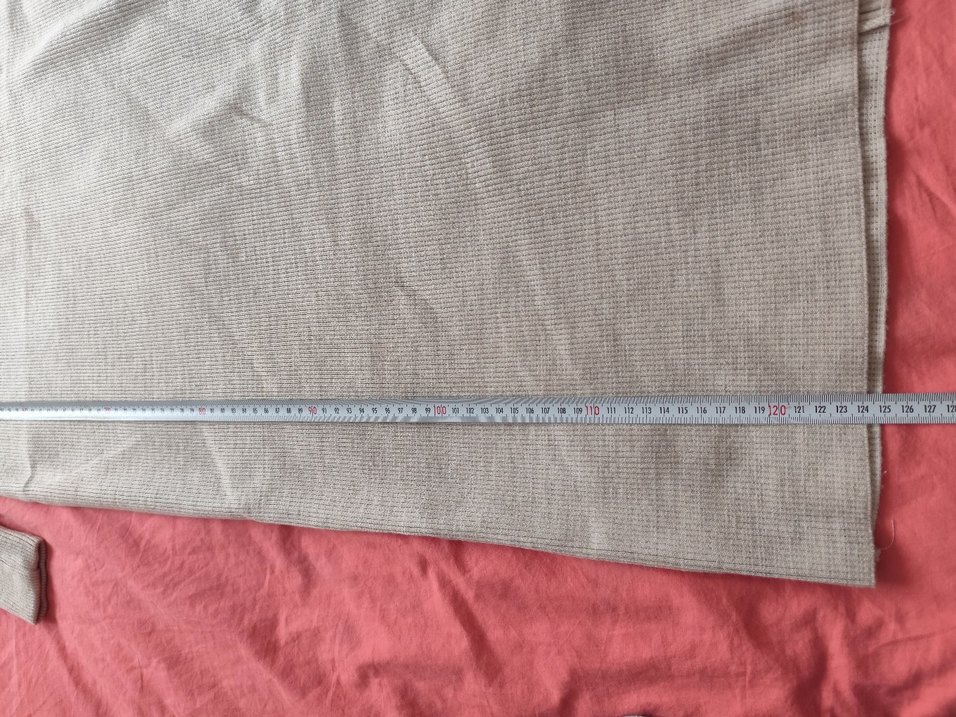 Bej Uzun Triko Elbise - Görsel 4