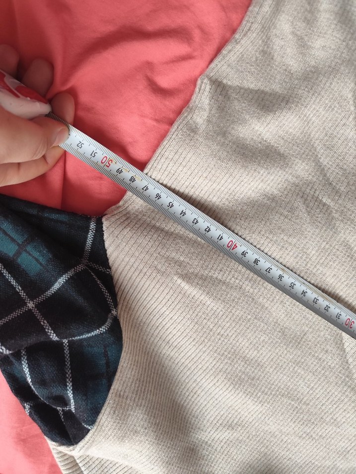 Bej Uzun Triko Elbise - Görsel 5