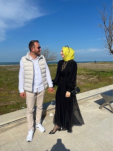 l Beden siyah Renk Tesettür elbise