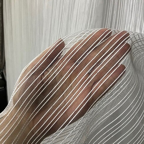 Çizgili tül perde - Görsel 2