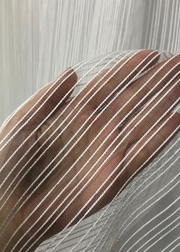 Çizgili tül perde - Görsel 2