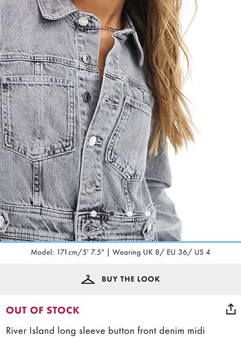 Gri Denim Uzun Kollu Kemerli Elbise - Görsel 2