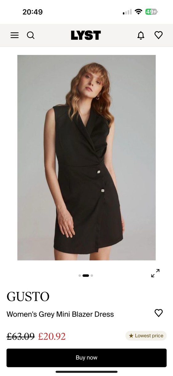 Siyah V Yakalı Kolsuz Mini Elbise - Görsel 2