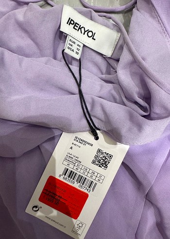 Mor Drapeli Uzun Kadın Elbise - Görsel 4