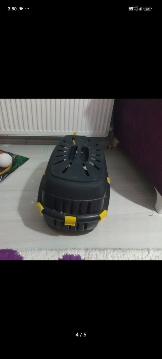 Sarı Kapılı Siyah Kedi Köpek Taşıma Kutusu - Görsel 3