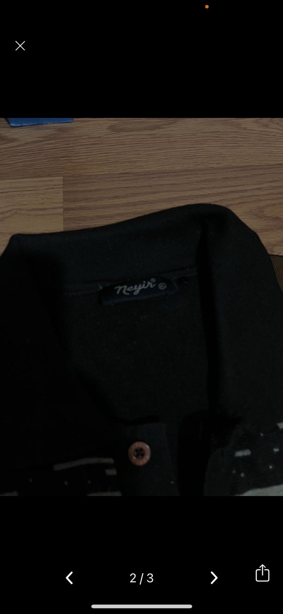 Erkek Kahverengi Çizgili Triko Kazak - Görsel 2