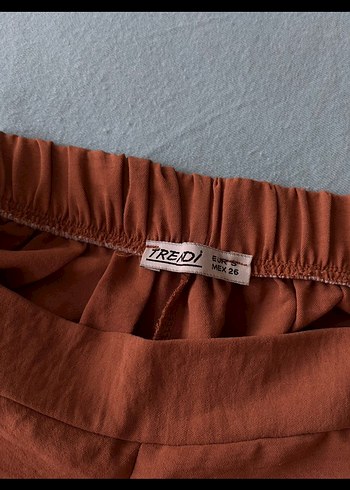 Kahverengi Kemerli Yüksek Bel Mini Şort - Görsel 2